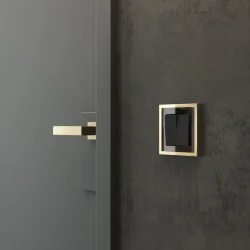 Рамка из металла на 1 пост Baguette черный/латунь W0012852