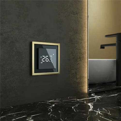 Рамка из металла на 1 пост Baguette черный/латунь W0012852 - фото 4