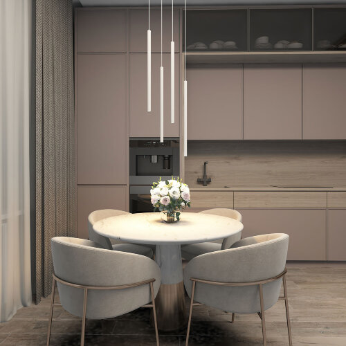 DK4303-WH Подвесной светильник со встроенным светодиодом, 5W, IP 20, 3000K, белый, алюминий. Фото 4