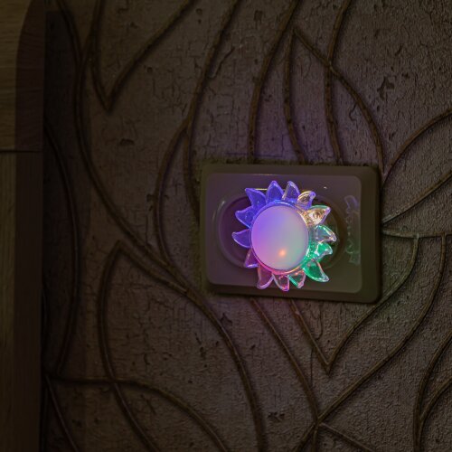 DTL-308-Подсолнух-RGB-4LED-0.5W Светильник-ночник, Выключатель на корпусе, Блистер - фото 6