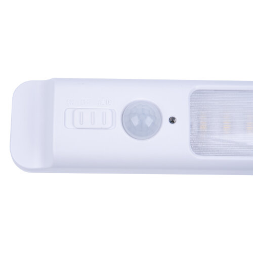 ULM-F47-0.9W-4500K-3AA SENSOR IP20 WHITE Светильник светодиодный для мебели с датчиком движения, Питание 3АА не в-к, 200x42x36.5мм, 150Lm - фото 3