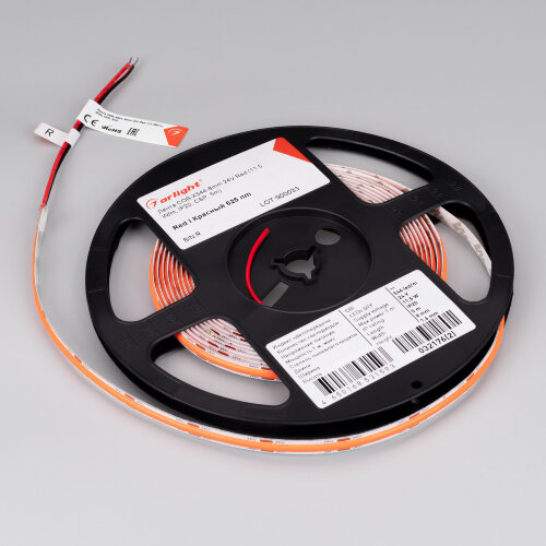 Светодиодная лента COB-X544-8mm 24V Red (11.5 W/m, IP20, CSP, 5m) (Arlight, 11.5 Вт/м, IP20) - фото 3