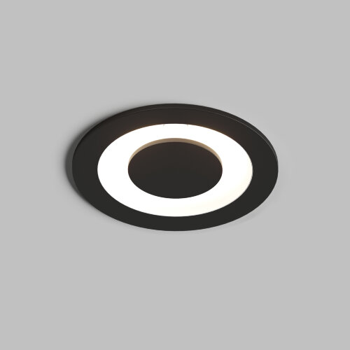 DK2500-BK Встраиваемый светильник, IP 20, 5 Вт, LED 3000, черный, алюминий.