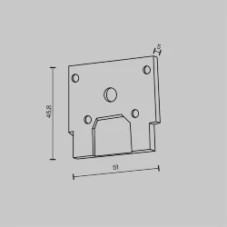 Торцевая заглушка для шинопровода ClipLine Exility, черная, 1шт. (Черный) TRA034EC-SCCL-42B