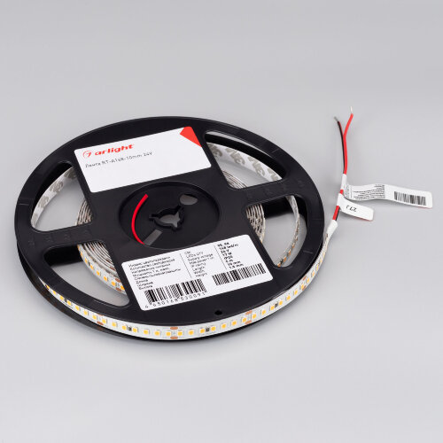 Светодиодная лента RT-А168-10mm 24V Warm3000 CRI98 (17 W/m, IP20, 2835, 5m) (Arlight, Открытый) 025148(2) - фото 3