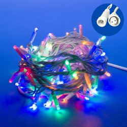 ULD-S1000-120-TWK MULTI IP67 Гирлянда светодиодная с эффектом мерцания, 10м, Соединяемая, 120 светодиодов, Разноцветный свет, Провод белый.