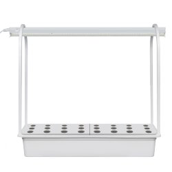 ULT-P44D-10W-SPLE IP20 AQUA SIMPLE WHITE Набор для гидропоники Минисад AQUA SIMPLE, светильник для растений светодиодный с подставкой, Спектр для фотосинтеза, Белый, TM Uniel