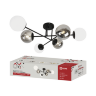 Люстра под лампу AURORA LUNA-6G9WHSM-BL 6xG9 матовые и дымчатые плафоны, черный корпус  IN HOME - Фото