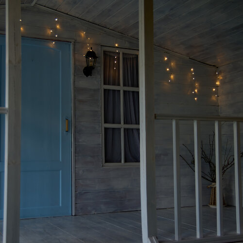 ULD-B6006-080-STK WARM WHITE IP44 Бахрома светодиодная со статическим свечением, 6м, Соединяемая, 80 светодиодов, Теплый белый свет, Провод прозрачный - фото 11