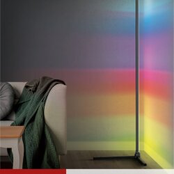 Светильник напольный светодиодный ТСО 01Ч 12Вт RGB, с пультом ДУ, с адаптером ЧЕРНЫЙ IN HOME