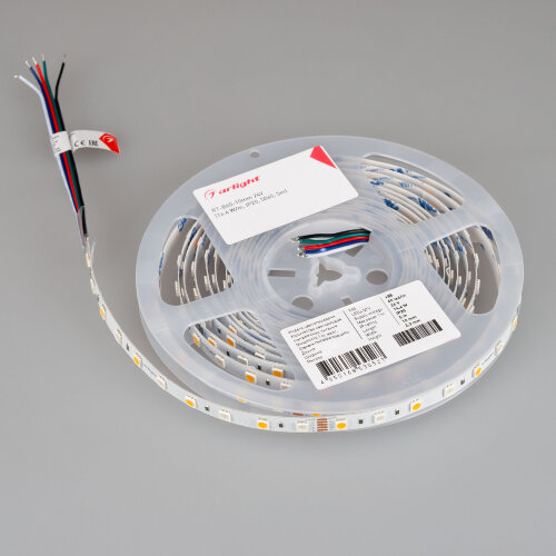 Светодиодная лента RT-В60-10mm 24V RGBW-Day (14.4 W/m, IP20, 5060, 5m) (Arlight, Открытый) 018326(2) - фото 3