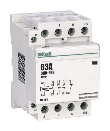 Контактор модульный МК-103 3НО+1НЗ 63А 230В DEKraft 18089DEK - фото