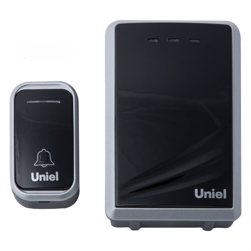 UDB-017W-R1T1-38S-150M-BL-SL Звонок беспроводной, Радиус действия 150м, Черный с серебристым - фото 2