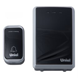 UDB-017W-R1T1-38S-150M-BL-SL Звонок беспроводной, Радиус действия 150м, Черный с серебристым