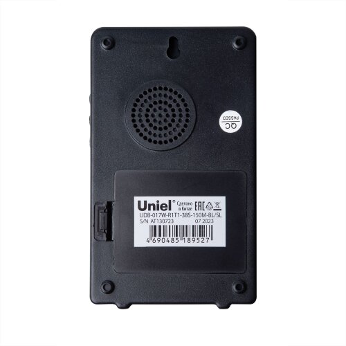 UDB-017W-R1T1-38S-150M-BL-SL Звонок беспроводной, Радиус действия 150м, Черный с серебристым - фото 5