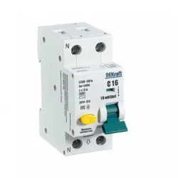 Выключатель автоматический дифференциального тока 2п (1P+N) C 16А 10мА тип A ДИФ-103 6кА DEKraft 16225DEK