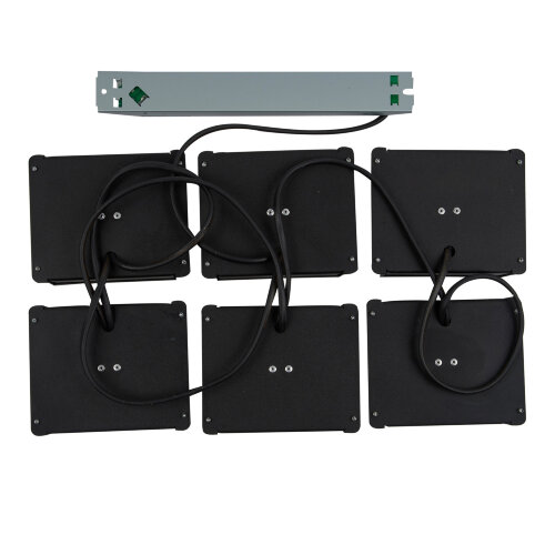ULP-1010-42W-4000K IP54 GRILYATO OPAL BLACK KIT06 Светильники светодиодные потолочные встраиваемые, комплект из 6 штук, Белый свет 4000K, 4200Лм, Для ячеек 100x100мм, Корпус черный, В комплекте с и-п - фото 2