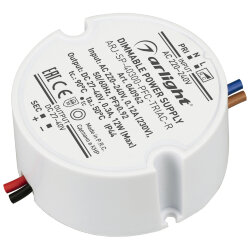 Блок питания ARJ-SP-40300-PFC-TRIAC-R (12W, 27-40V, 300mA) (Arlight, IP44 Пластик, 5 лет) 040962