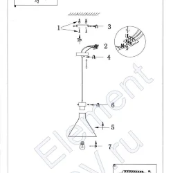 Светильник лофт Y0005001 PA24 (220V, E27, стекло)