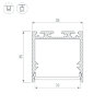Профиль SL-LINE-3535-3000 ANOD (Arlight, Алюминий) - фото 6