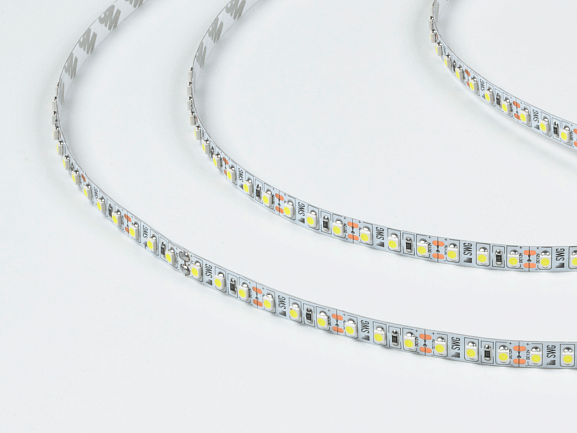 Светодиодная лента 3528, 120 LED/м, 9,6 Вт/м, 12В , IP20, Цвет: Холодный белый, SWG3120-12-9.6-W-M. Фото 2