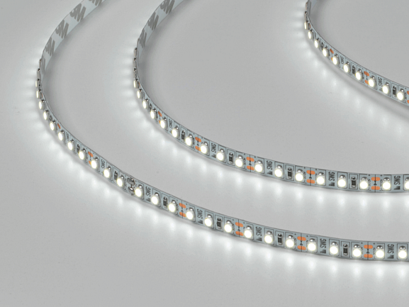 Светодиодная лента 3528, 120 LED/м, 9,6 Вт/м, 12В , IP20, Цвет: Холодный белый, SWG3120-12-9.6-W-M - фото