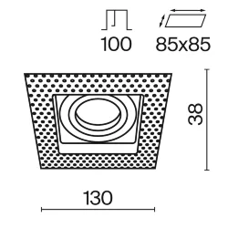 Встраиваемый светильник Atom GU10 10Вт (Белый)