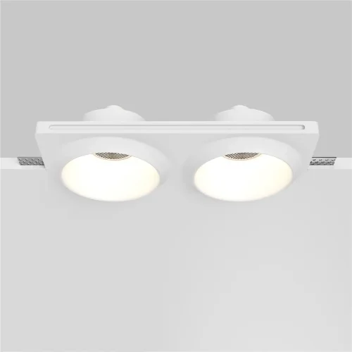 Встраиваемый светильник Gyps Modern GU10 х2 10 Вт (Белый) - фото 2