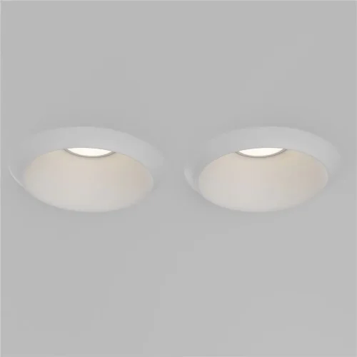 Встраиваемый светильник Gyps Modern GU10 х2 10 Вт (Белый) - фото 4