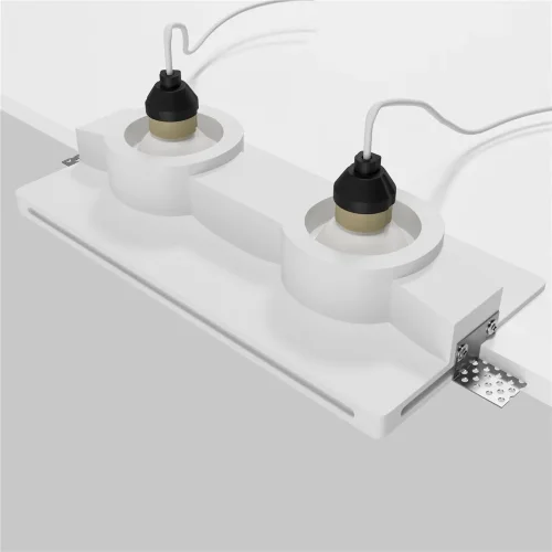 Встраиваемый светильник Gyps Modern GU10 х2 10 Вт (Белый) - фото 6