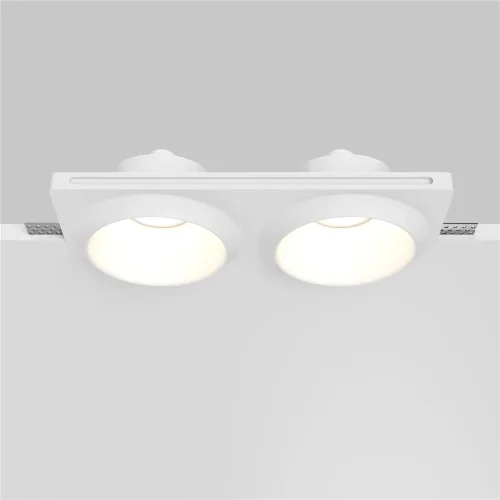 Встраиваемый светильник Gyps Modern GU10 х2 10 Вт (Белый) - фото 8