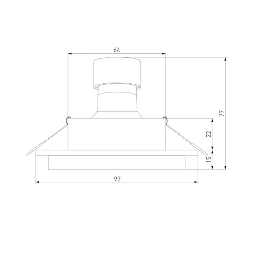 Встраиваемый точечный светильник 114 MR16 белый/черный - фото 5