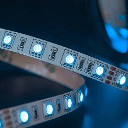 Светодиодная лента 5050, 60 LED/м, 14,4 Вт/м, 24В , IP20, Цвет: RGB, SWG560-24-14.4-RGB-M 009271