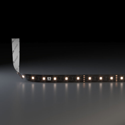 Светодиодная лента 24 В 14,4 Вт/м 60 Led/м 5050 IP20, тёплый белый 3300K, Black, 5 м - Фото 2