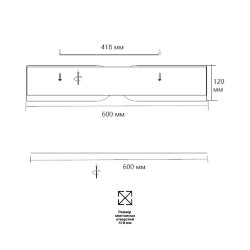 Потолочный светильник «Sonex» 7721/100L, серия: CORAGGIO (крепление на планке) - -