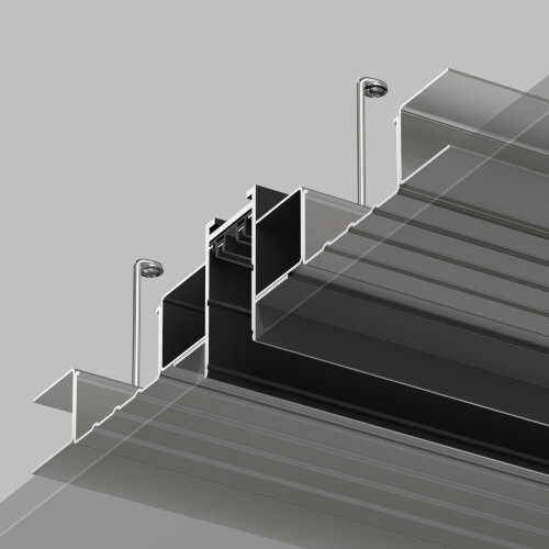 TR2013-BK Встраиваемый шинопровод SMART 3м под ГКЛ, черный. Фото 3