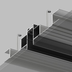 Встраиваемый шинопровод SMART 3м под ГКЛ, черный, Denkirs TR2013-BK