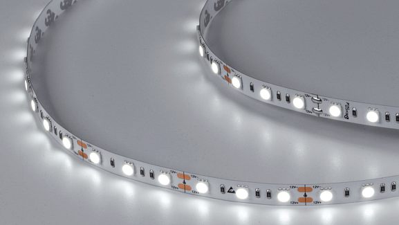 Светодиодная лента 12V IP33 холодное белое свечение, DSG560-12-W-33 - фото