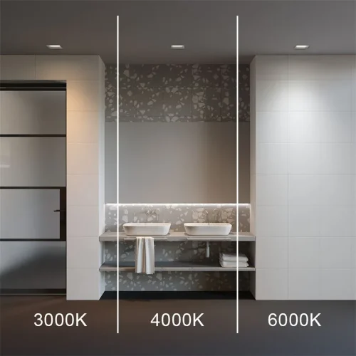 Встраиваемый светильник Okno 3000-4000-6000K 18W 100° IP 44 (Черный) - фото 7