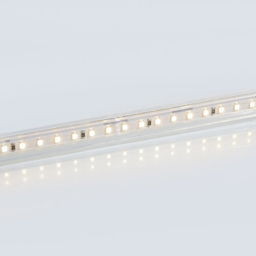 Светодиодная лента герметичная WOLTA WLS-220V-2835-10W/4000/S120 220В SMD2835 120led/м 10Вт/м 750лм/м 4000К IP65. Бобина 50 м., в комплекте: сетевой шнур, 2 заглушки, 2 коннектора, 2 фикс. клипсы. - фото 3.