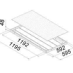 Подвесной офисный светодиодный светильник Армстронг 80 Вт IP54 1195x595x48 мм 4000К Опал