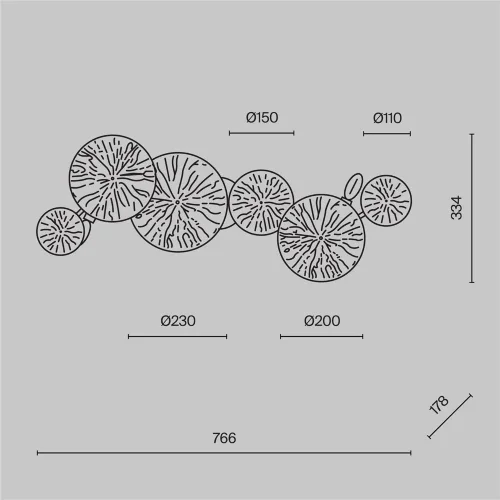 Настенный светильник (бра) Lovetann E14х4 (Золото) - фото 12