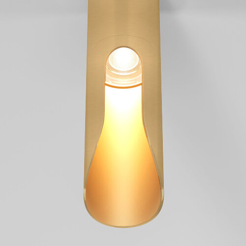 Светильник потолочный светодиодный Apex 7W 3000K латунь - Фото 2