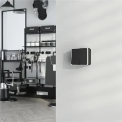 Выключатель двухклавишный влагозащищенный Gallant черный с серебром W5020234 W5020234