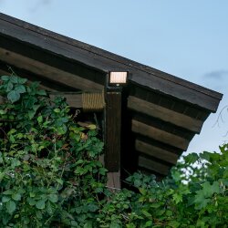 USL-F-561-PT165 SENSOR Садовый светильник на солнечной батарее, с датчиком движения, 5Вт, Кронштейн в-к, Белый свет 4000K, Корпус черный, TM Uniel