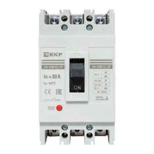 Выключатель автоматический 3п 63/20А 25кА ВА-99М PROxima EKF mccb99-63-20m - фото 2