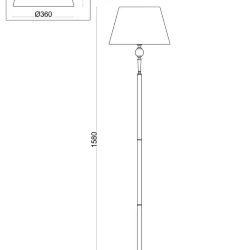 Напольный светильник (торшер) Freya FR5190FL-01BS (Латунь)