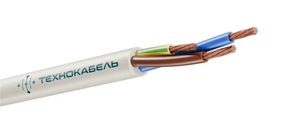 Провод ПВС 3х2.5 (2х2.5+1х2.5) 380В Б (бухта) (м) Технокабель 00-00148772 - фото