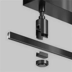 Основание потолочное Short для блока питания с вводом питания Flarity черный (Черный)