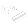 Алюминиевый профиль встраиваемый 783 (2000x27.3/21x11мм с ударопрочным рассеивателем) - фото II